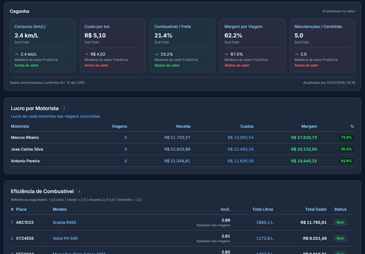Dashboard - Indicadores e Ranking